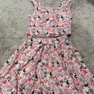 Disney Magic Box Mickey Athletic Set – Crop Top M / Skort S – Built-In Shorts